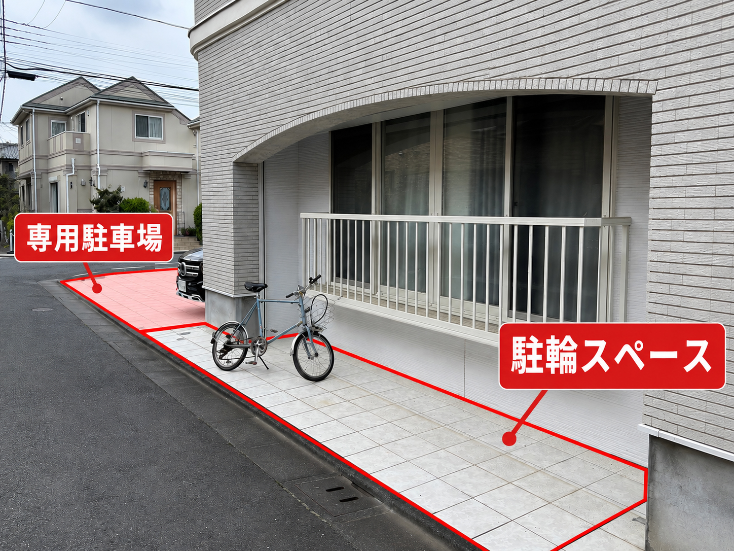 脱毛サロンbibi専用駐輪場